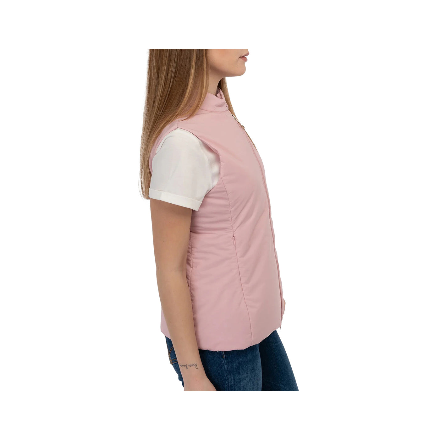 Women's waistcoat with collar with two buttons