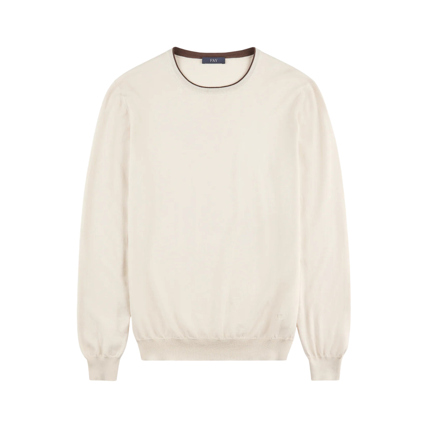 Maglia Uomo Girocollo in Cotone Beige