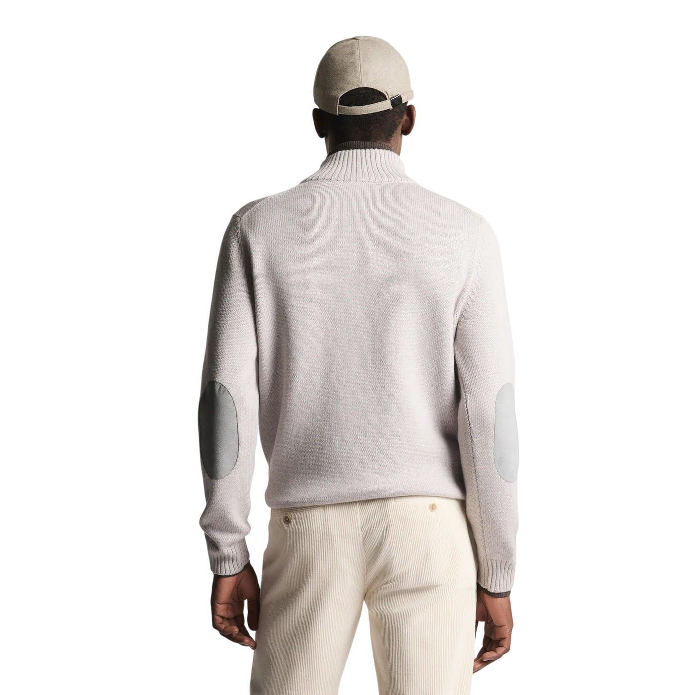 Maglia Uomo Grigia, in lana vergine, con scollatura dotata di gancio