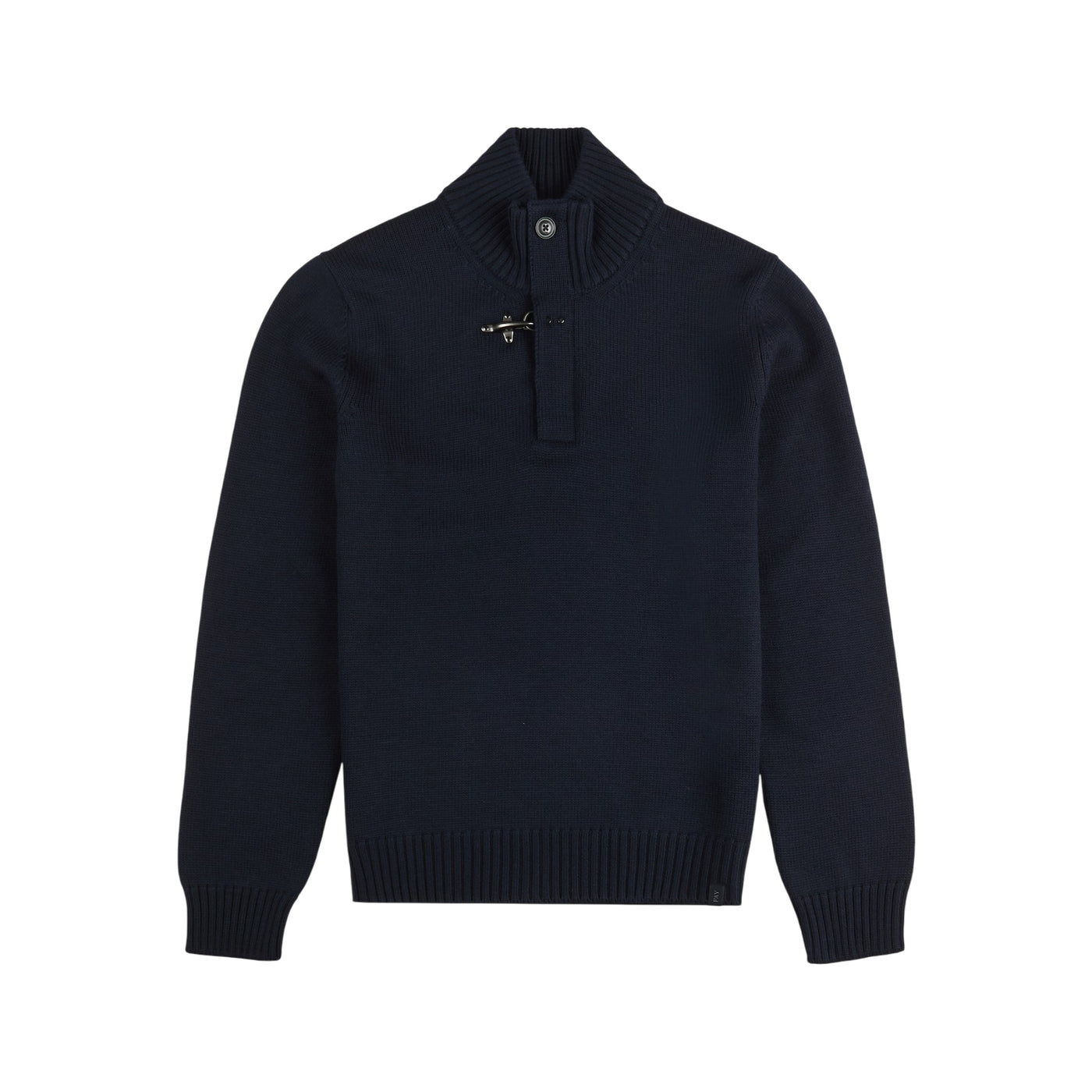 Maglia Uomo in lana vergine, con scollatura dotata di gancio e toppe sui gomiti