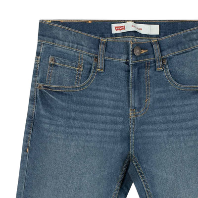 Jeans Junior dal lavaggio medio, con gamba dritta e fit slim