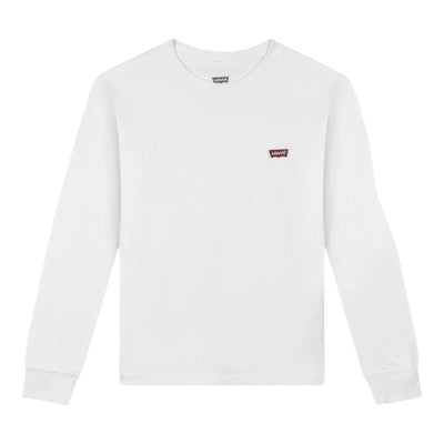 T-shirt Junior Bianca, lunga con micro logo sul petto