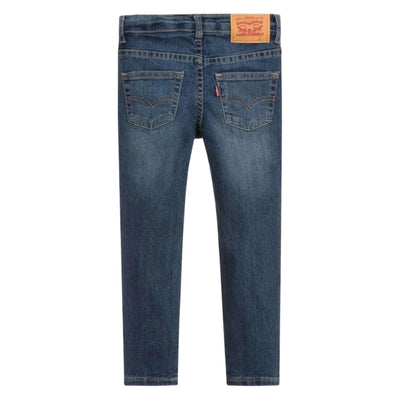 Jeans Junior, dal lavaggio scuro, con cinque tasche e fit slim