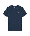 T-shirt Junior Blu, maniche corte, con micro logo sul petto