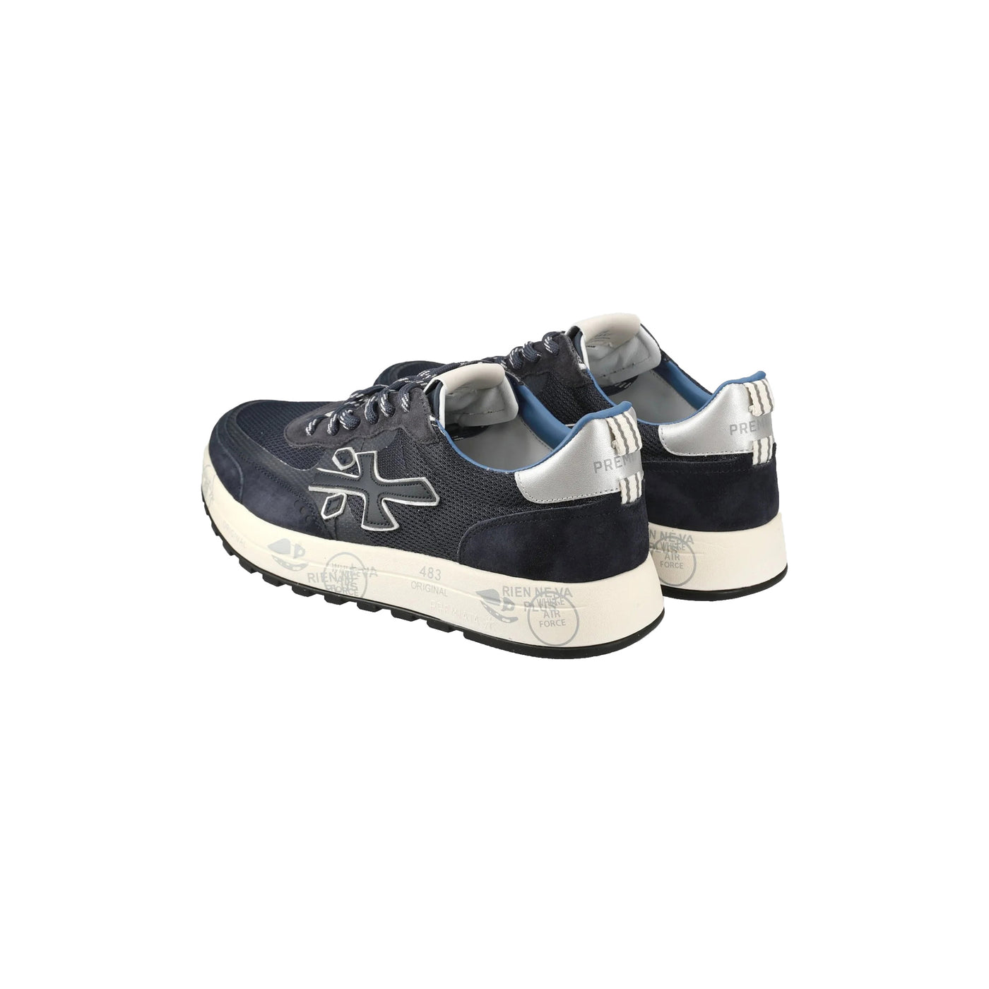 Retro Sneakers Premiata in misto pelle e TPU con lacci