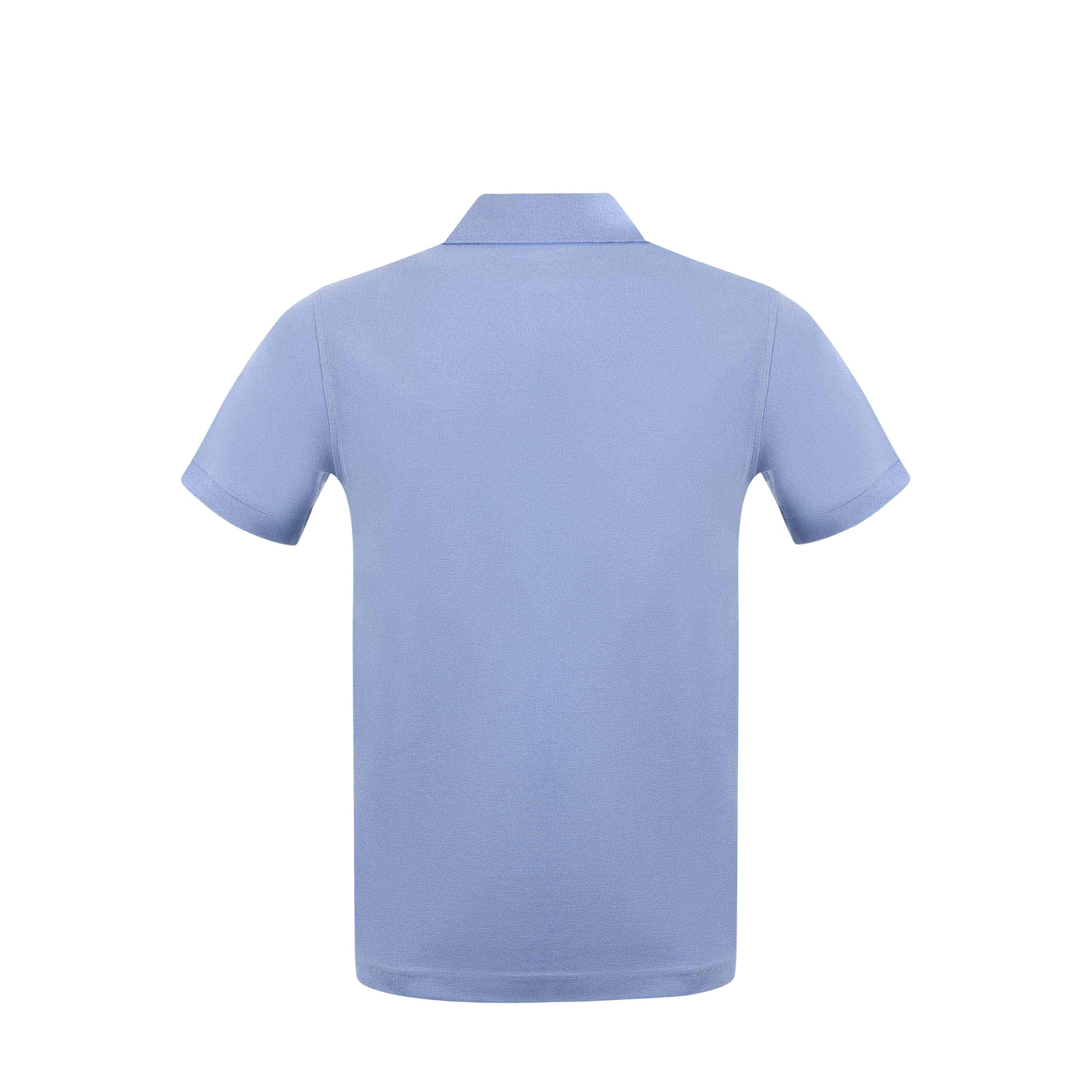 Polo Uomo in piquet stretch tinta unita celeste retro