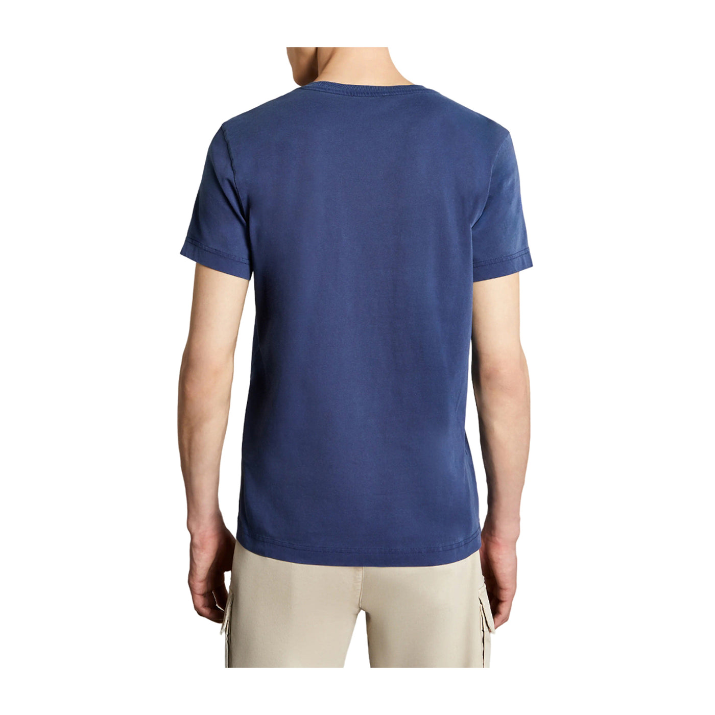 T-shirt Uomo con tasca sul petto Blu modello retro