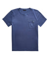 T-shirt Uomo con tasca sul petto Blu frontale