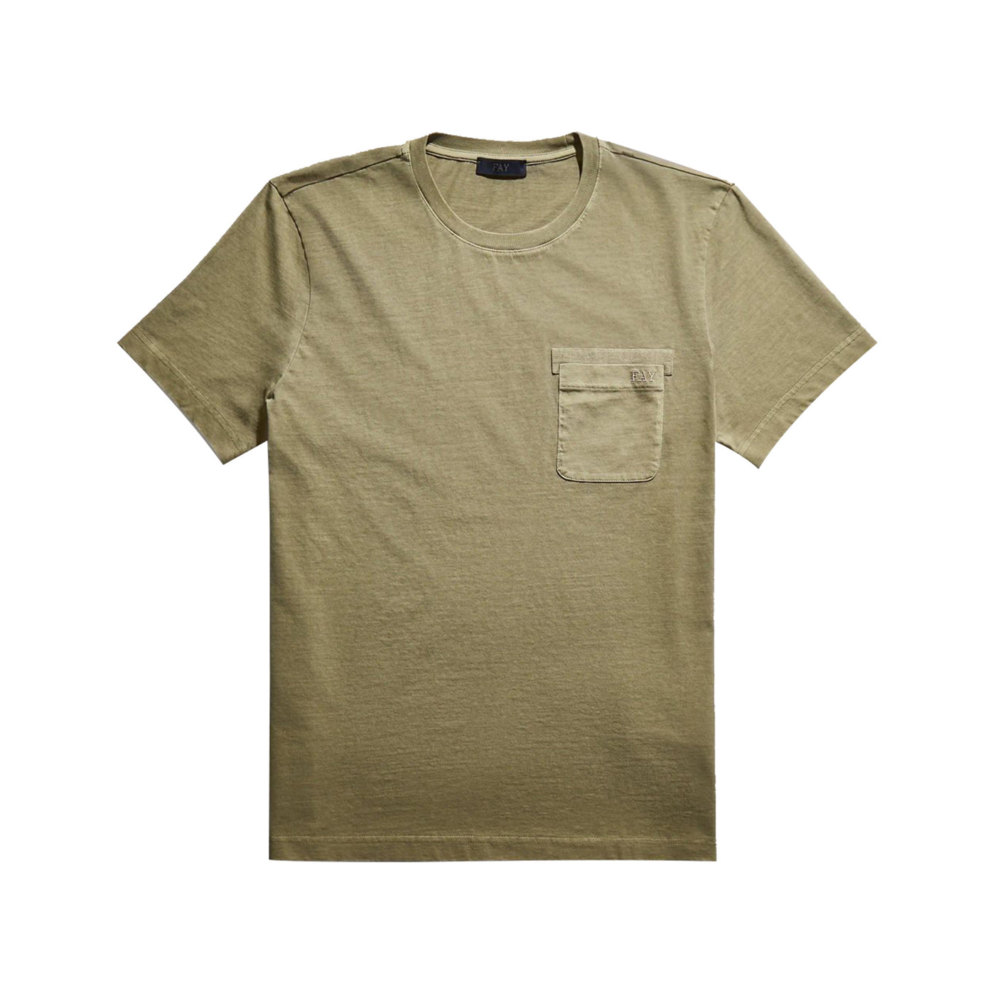 T-shirt Uomo con tasca sul petto Verde militare