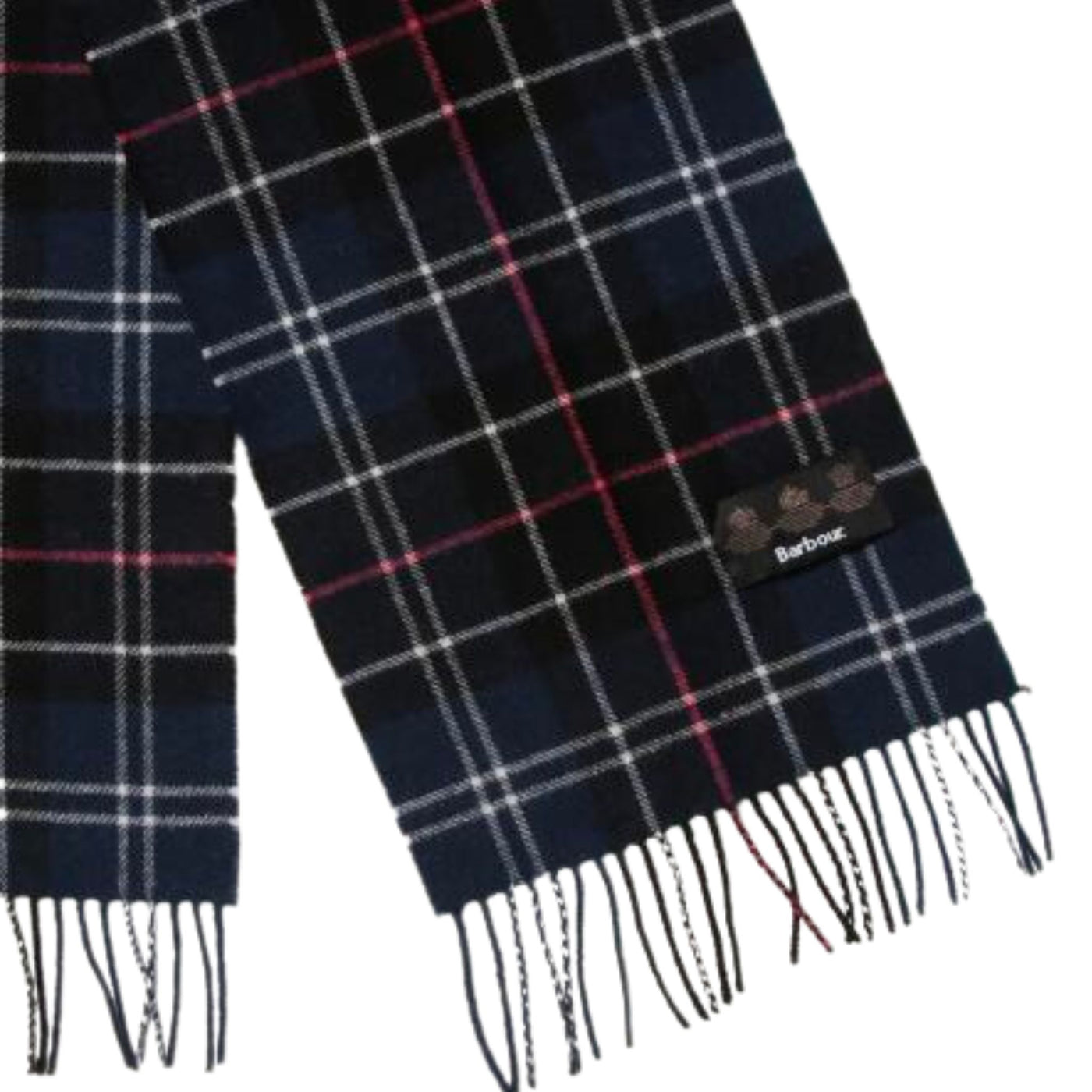 Men's scarf with fringed hem