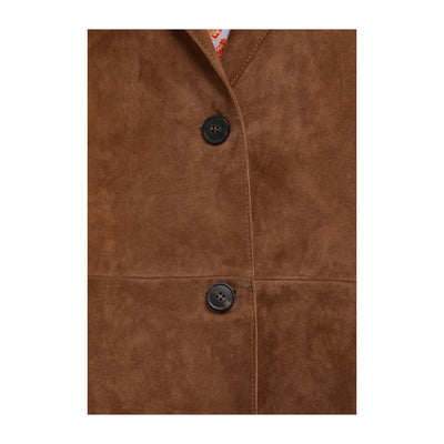 Women's Brown Suede Blazer