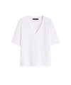 T-shirt Donna scollo a V tinta unita bianca