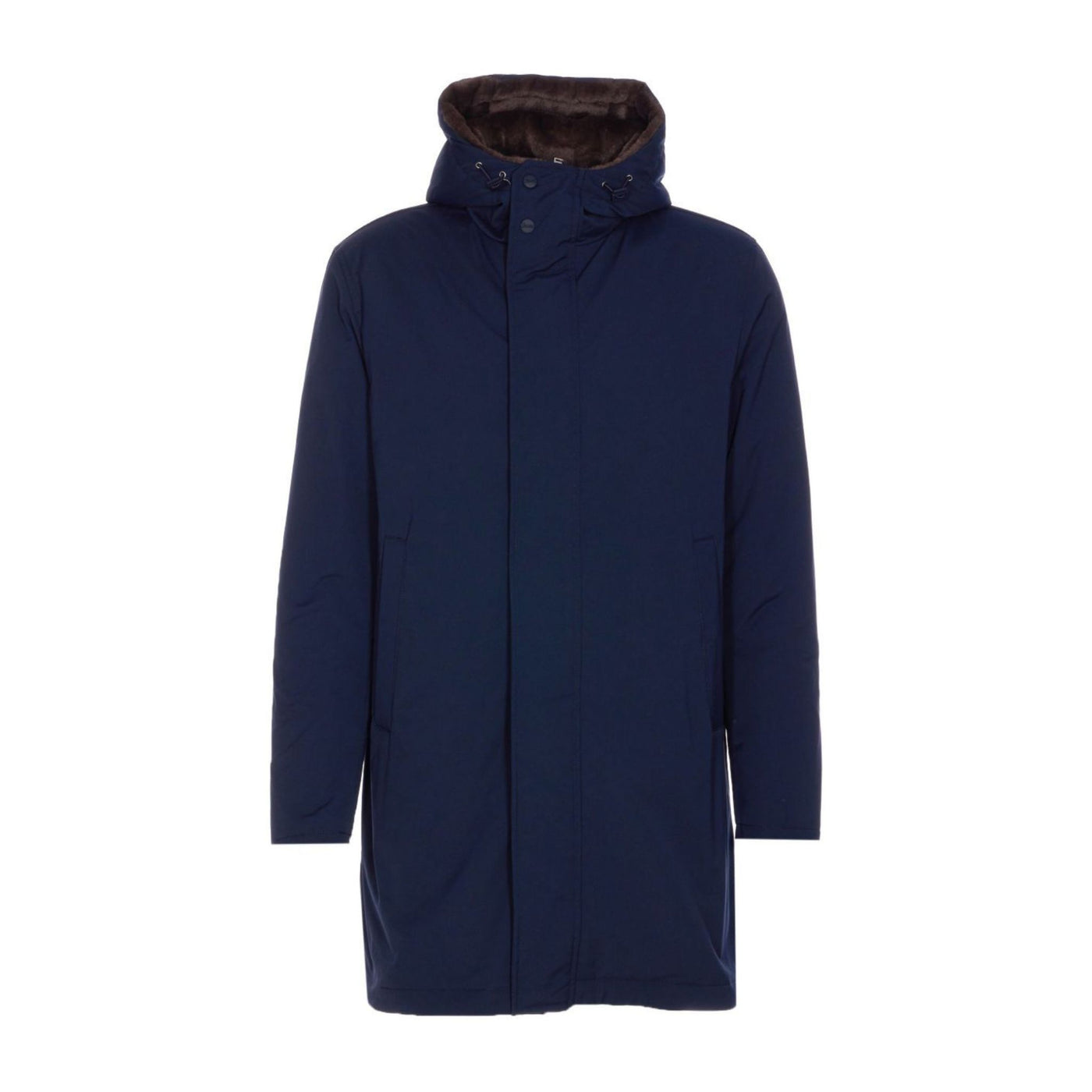 Parka Uomo con chiusura nascosta e fodera interna effetto castorino
