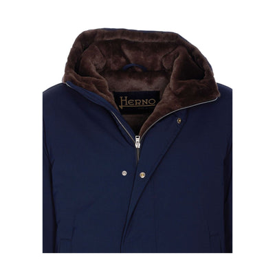 Parka Uomo con chiusura nascosta e fodera interna effetto castorino