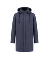 Parka Uomo Blu, regular fit, con collo alto e cappuccio