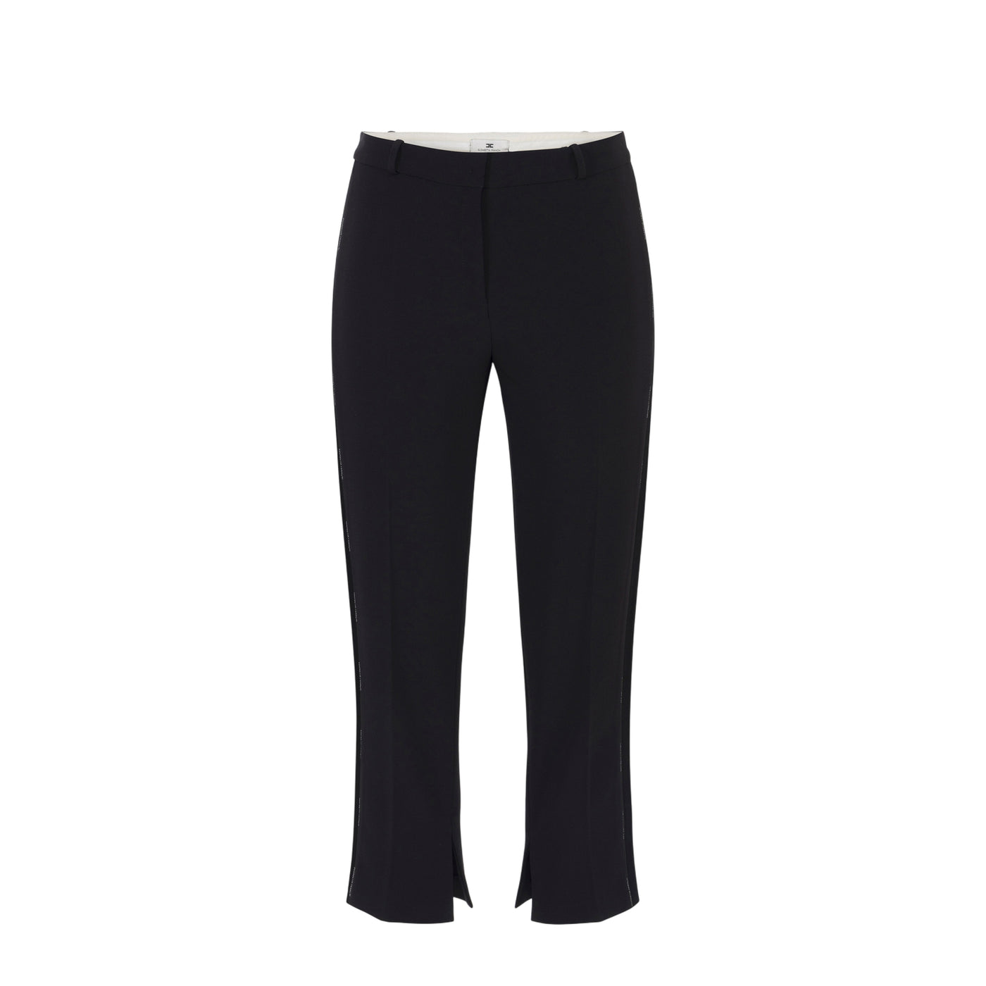 Pantaloni Donna in crêpe con dettagli smoking