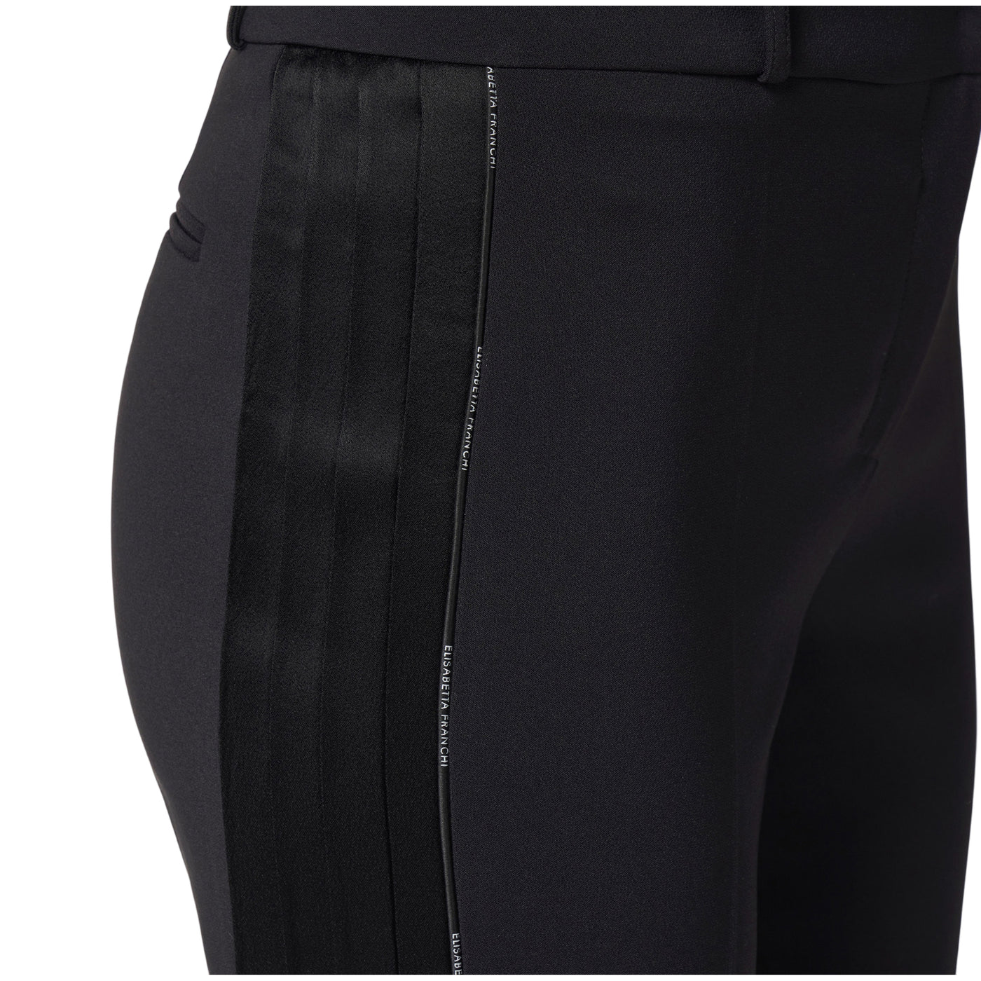 Pantaloni Donna in crêpe con dettagli smoking dettaglio