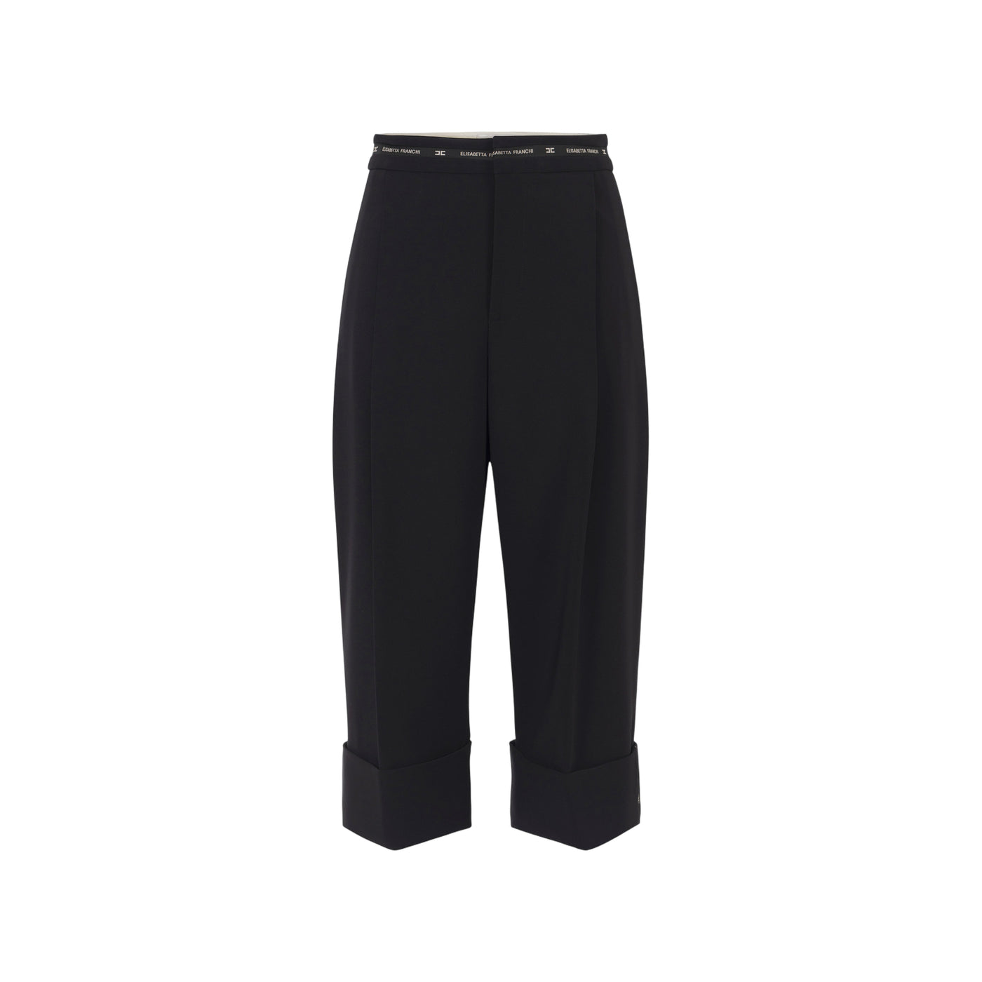 Bermuda Donna in crêpe leggero con nastro logo