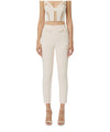 Pantaloni Donna con patte applicate con bottoni modella frontale