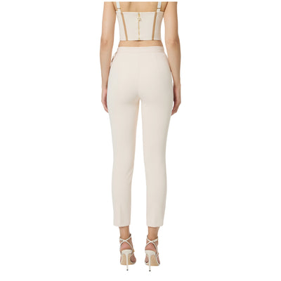 Pantaloni Donna con patte applicate con bottoni modella retro