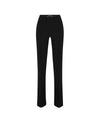 Pantalone Donna Nero con patte laterali e zip invisibile