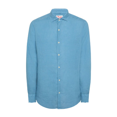 Camicia Uomo Pamplona in lino blu jeans