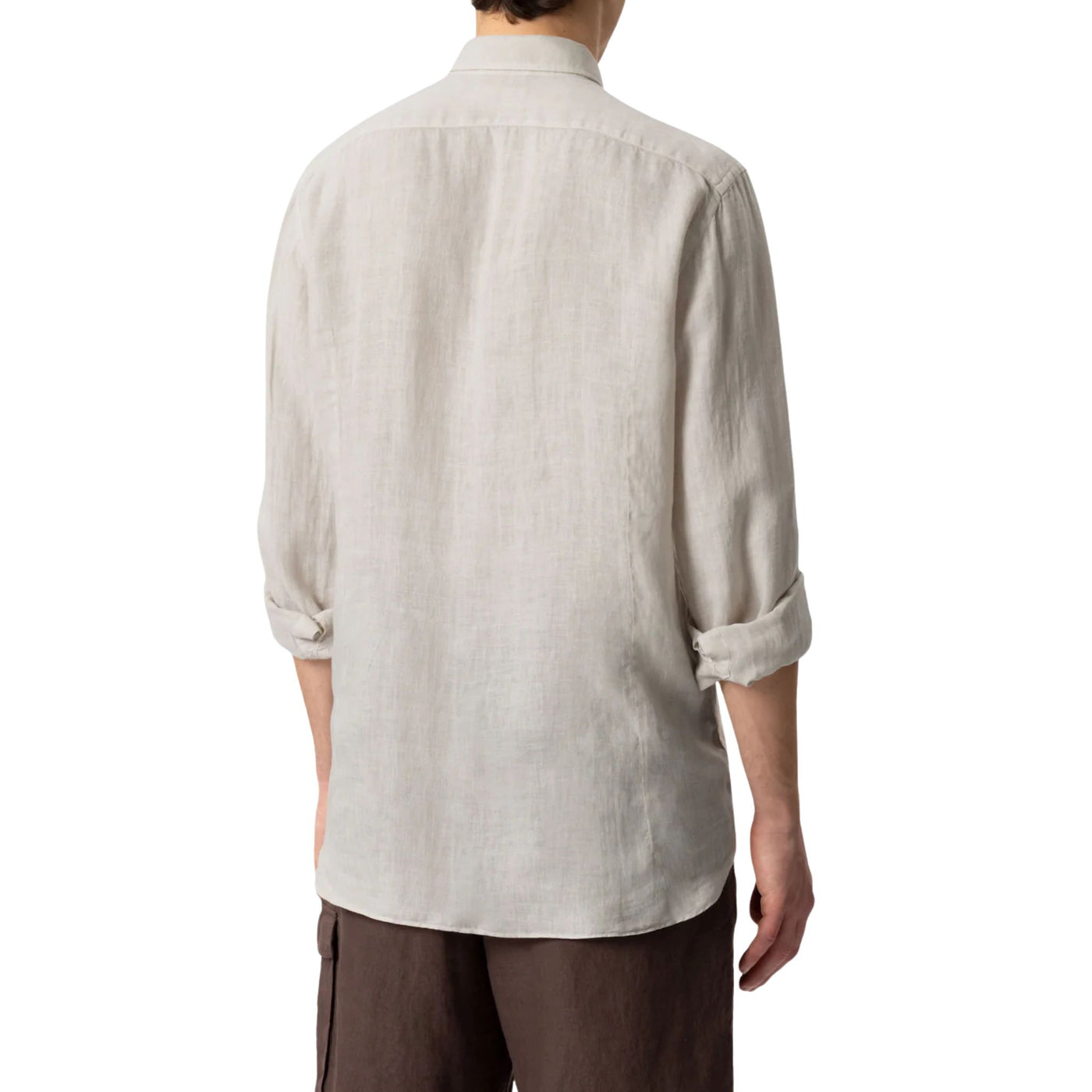 Camicia Uomo Pamplona in lino beige modello retro