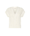 Gilet Donna in filato di cotone con scollo V