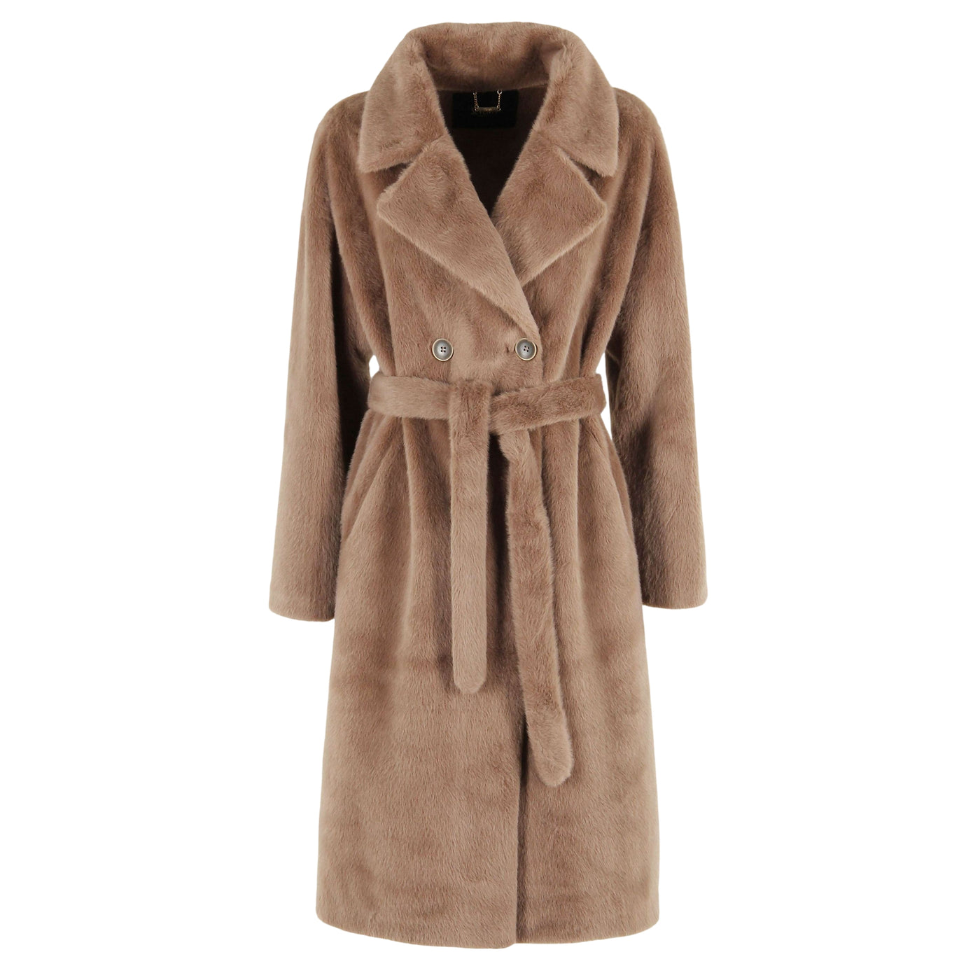 Trench Donna in pelliccia marrone
