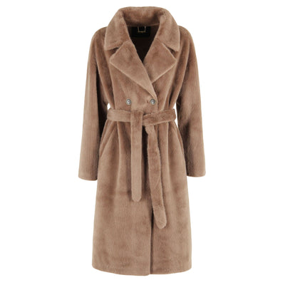 Trench Donna in pelliccia marrone
