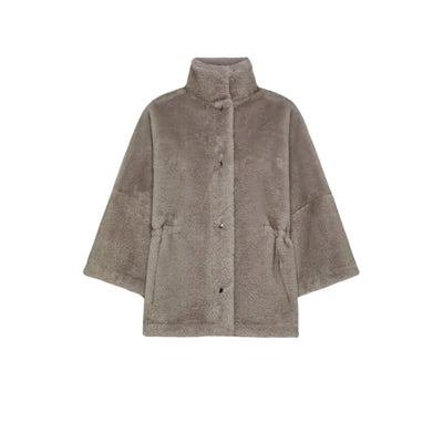 Cappotto Donna in ecopelliccia con bottoni