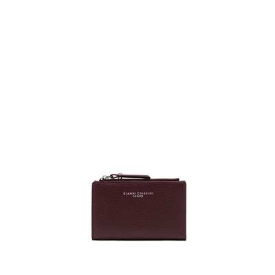 Portafoglio Donna in pelle martellata bordeaux