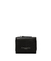 Portafoglio Donna piccolo in pelle martellata nera