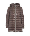 Piumino Donna, realizzato in Nylon Ultralight, con zip frontale e cappuccio 