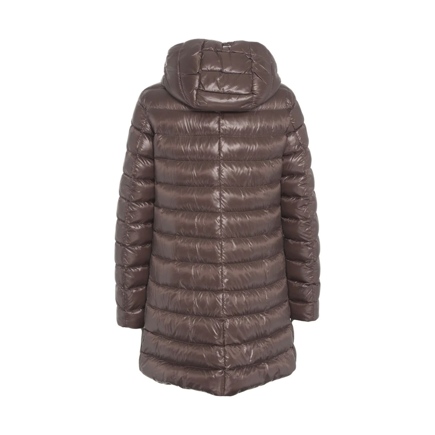 Piumino Donna, realizzato in Nylon Ultralight, con zip frontale e cappuccio 