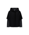 Giubbino Donna in nylon con cappa in lana Nero