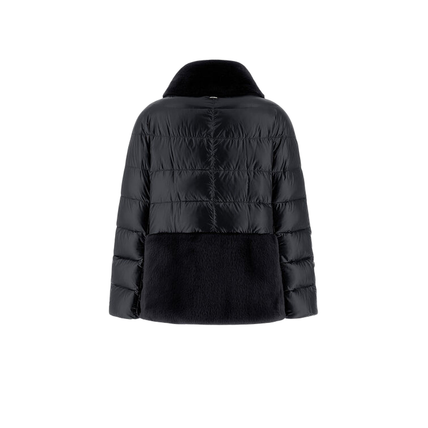 Giubbotto Donna con dettaglio pelliccia Nero retro