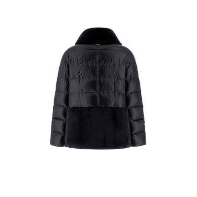 Giubbotto Donna con dettaglio pelliccia Nero retro