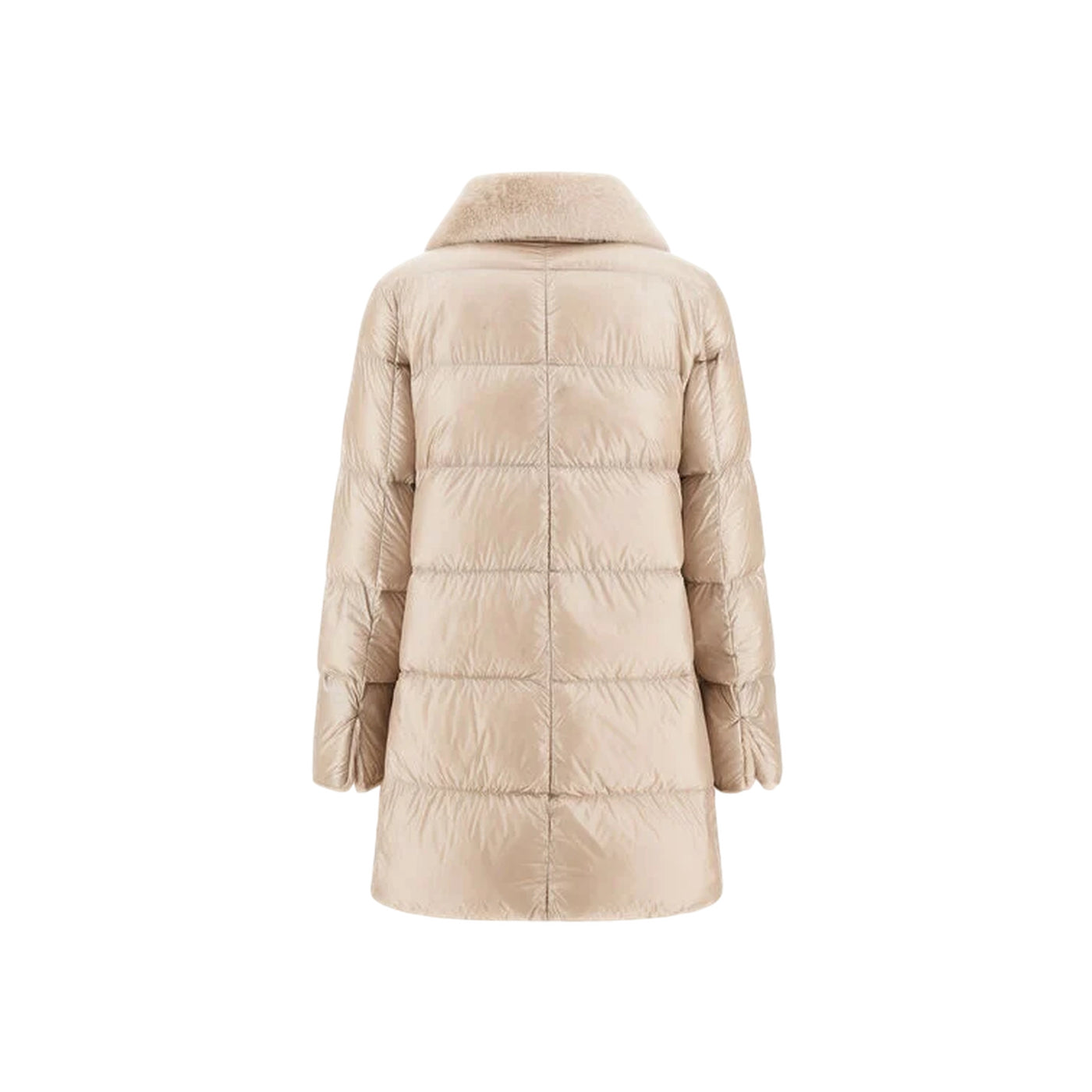 Giubbotto Donna in nylon ultralight Beige retro