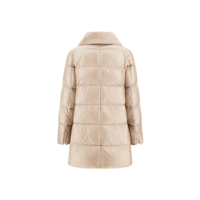 Giubbotto Donna in nylon ultralight Beige retro