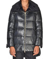Piumino Donna Navy, con chiusura full zip e pelliccia