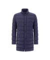 Cappotto Uomo Blu, slim fit, con impunture orizzontali 