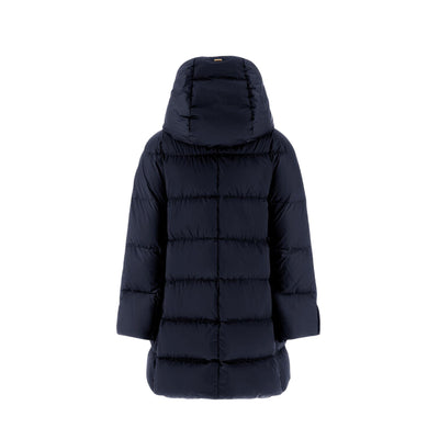 Piumino Donna A-Shape Blu con zip retro