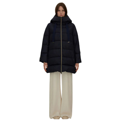 Piumino Donna A-Shape Blu con zip modello