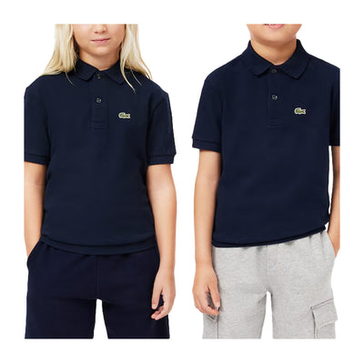 Polo Junior in tinta unita blu navy modelli frontali