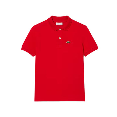 Polo Junior in tinta unita Rosso