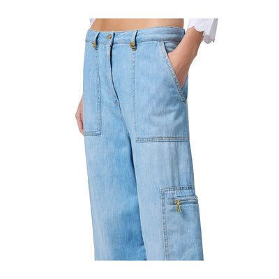 Jeans Cargo Donna con tasconi  dettaglio