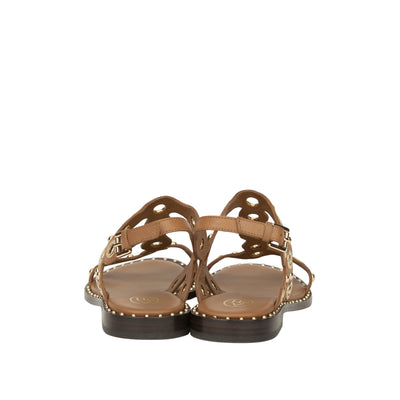Sandali Donna POP03 Marroni con cerchi dorati retro