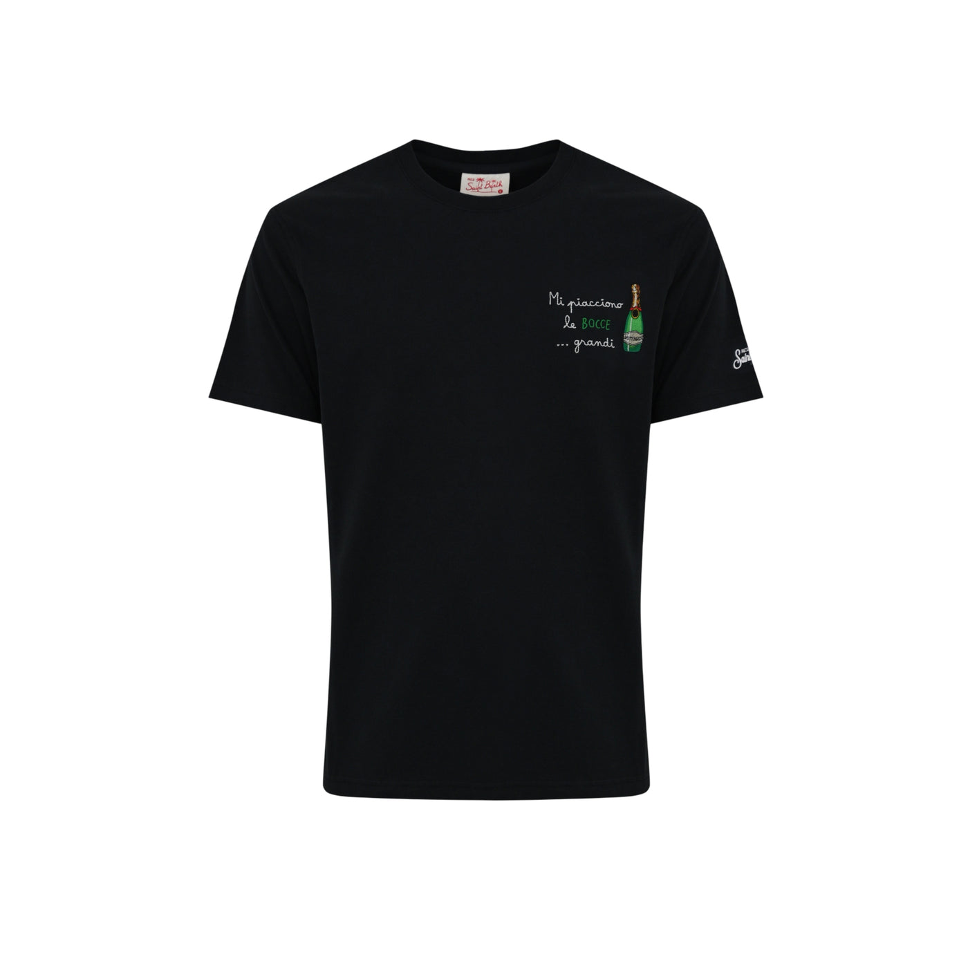 Acquista subito la T-shirt Uomo, in puro cotone a maniche corte e giro collo, con ricamo sul petto e logo ricamato sulla manica firmata Saint Barth su Old England: vieni a scoprire tutta la collezione sul nostro sito