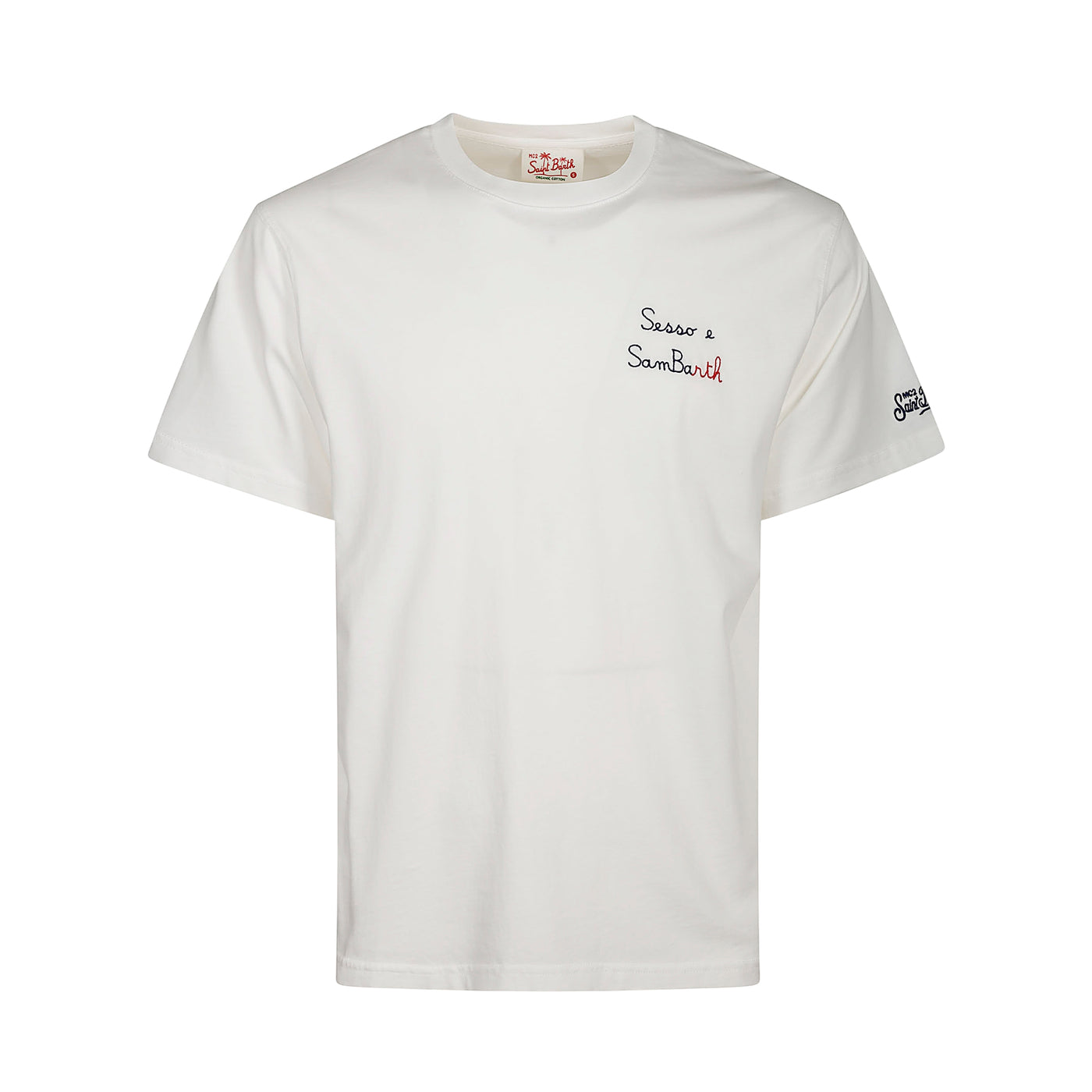 Acquista subito la T-shirt Uomo, in cotone, maniche corte a giro collo e ricamo sul petto e logo sulla manica, firmata Saint Barth su Old England: vieni a scoprire tutta la collezione sul nostro sito